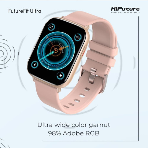 Imagen 5 de 8 de Smartwatch Futurefit Ultra Aerospacegrade Display 1,65 Rosa