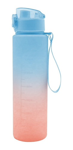 Garrafa De Água Squeeze Plástico Com Medidor E Tampa 750 Ml
