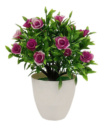 Imagen 1 de 3 de Planta Artificial Flor Con Maceta Colores M7 - Sheshu Home
