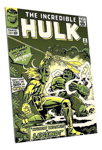 Cartel Chapa Decorativo Portada Comic Hulk Modelo A6