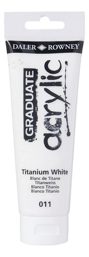 Tinta Acrílica Graduate 120ml Branco Titânio 11 Daler Rowney
