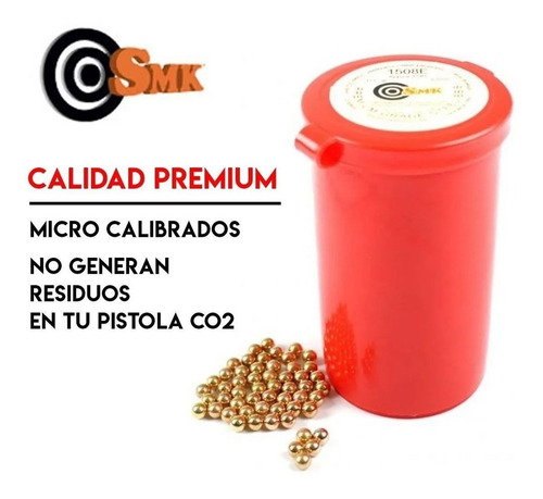 Balines De Acero Esfericos 4.5mm X 1500 U Pistolas Co2