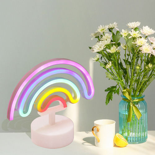 Linterna Led En V Con Luz De Neón Para Niña, Corazón, Decora