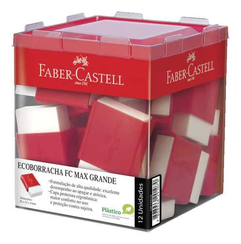 Borracha Fc Max Grande Caixa C/12 Unid Faber Castell