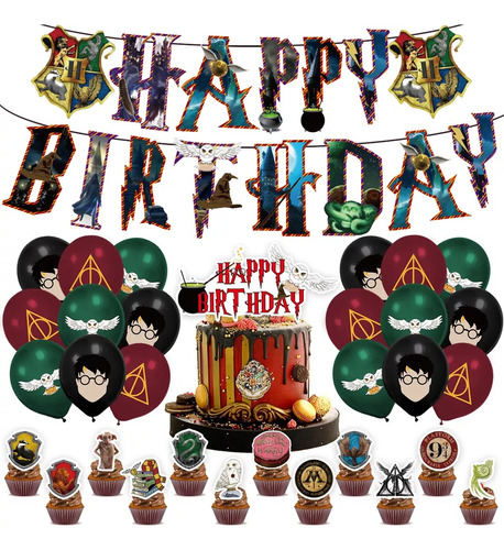 Harry Potter Fiesta Globos Cumpleaños Infantil Decoración