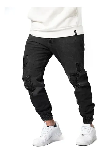 Pantalones vaqueros con puño hombre hot sale