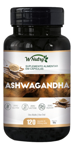 Ashwaga - A Verdadeira 120 Cápsula 1500mg Puro