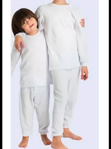 Pijama Niños Blanca Negra Para Frio | Meses sin