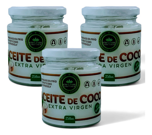 Pack X3 Aceite De Coco Extra Virgen 750ml