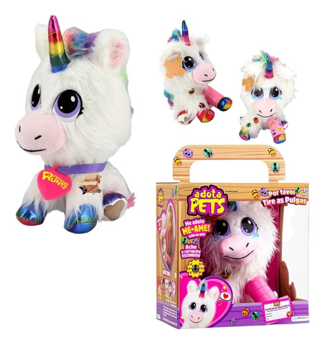 Bicho Ursinho De Pelúcia Adota Pets Com Acessórios Multikids