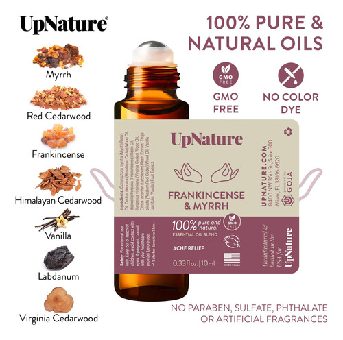 Rollo De Aceite Esencial Sobre Incienso Y Mirra Upnature