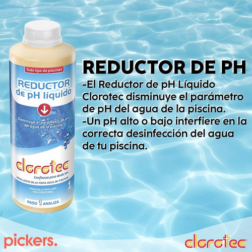 Reductor De Ph Clorotec X 1 Lt Limpieza Pileta