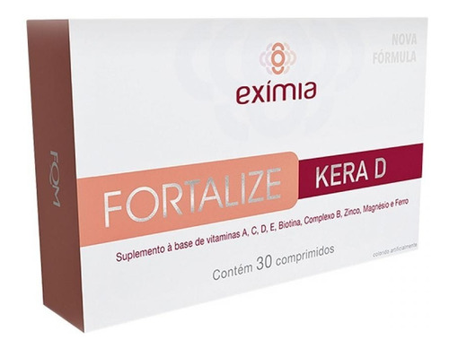 Suplemento Vitamínico Exímia Fortalize Kera D Com 30 Comp