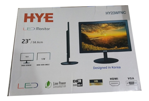 Imagem 7 de 7 de Monitor 23 Hye Hy23wfnc Led Full Hd 110v/220v 1920 X 1080