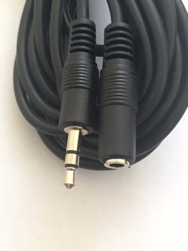 Cable P/auriculares Plug 3.5mm Estereo Macho/ Hembra 5 Mts