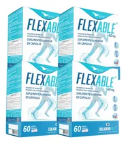 Comprar Kit 4 Colágeno Tipo 2 Flexable Global Suplementos 60 Cáps Sem Sabor