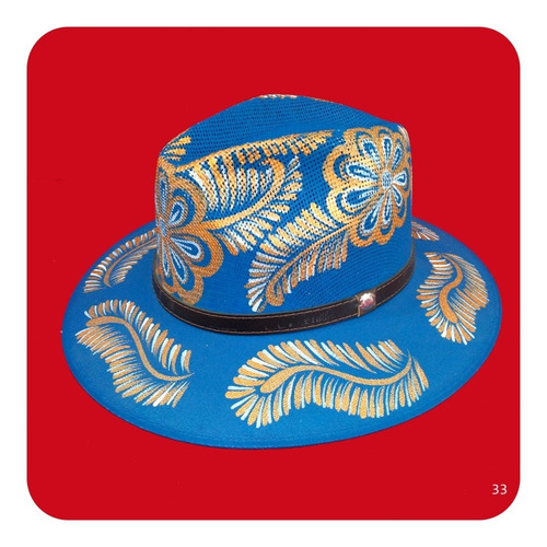 Imagen 3 de 6 de Elegante Sombrero Artesanal Pintado A Mano Varios Modelos 4