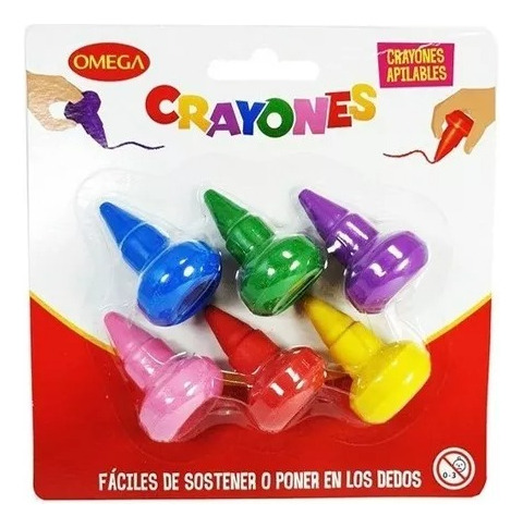 Crayolas Omega Baby Crayones X6 Serviciopapelero