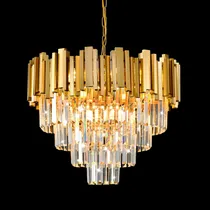Comprar Candelabro Cristal Dorado Para Comedor Lampara Moderna Sala