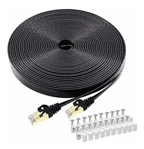 Cat 8 Ethernet Cable 25 Ft, Busohe High Speed Flat Internet 