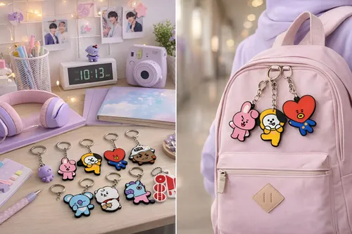 Chaveiros Bts Conjunto Bt21 Kit 9 Unidades Lembrancinha Kpop