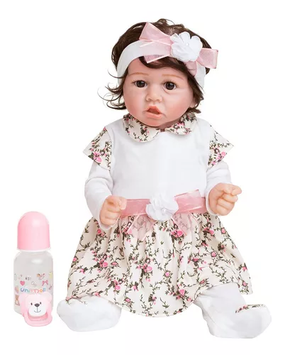 Boneca Bebê Reborn Original Clarice Pode Tomar Banho 55cm