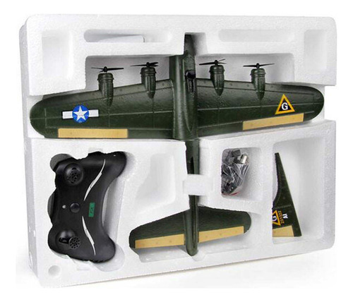 Para Avión De Control Remoto Niños Niños Ejercito Verde /
