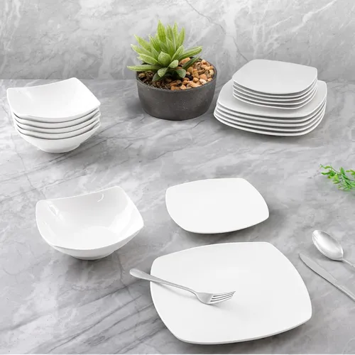 Juego De Vajilla Zulay Kitchen Luna De 18 Piezas De Porcelan