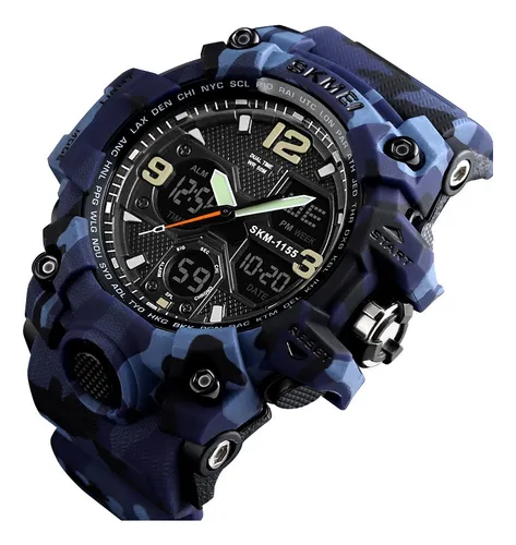 Reloj Skmei Digital Y Anal gico Camuflaje Sumergible 1155b