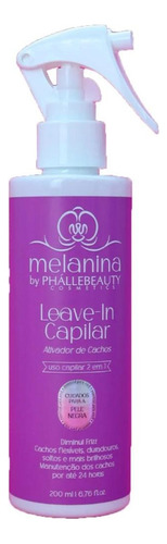 Leave-in Capilar Melanina Phálle Beauty Ativador De Cachos