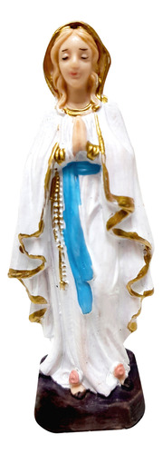 Imagen Virgen De Lourdes 12cm Pvc Estatuilla Irrompible Goma