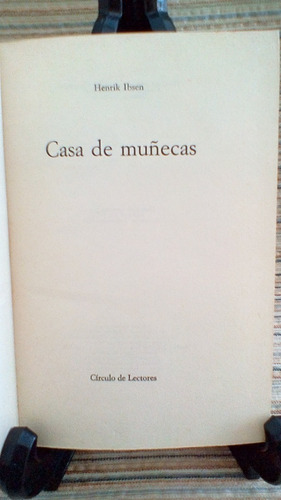 Libro Fisico Casa De Muñecas (teatro) / Henrik Ibsen