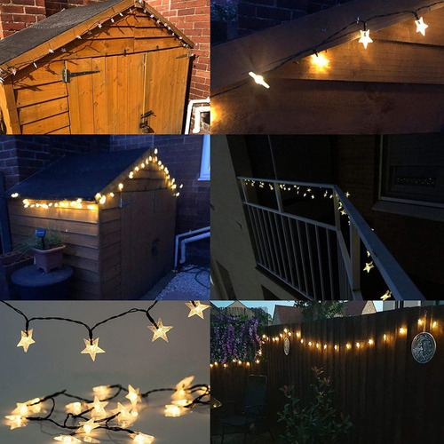 Abkshine 50ft 120 Led Solar Star Fairy Lights, Outdoor Decor