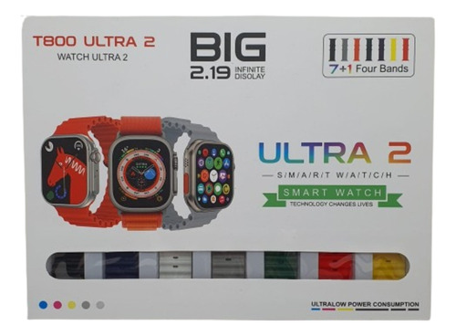 Set Smartwatch T800 Ultra 2 Con 7 Correas Y Case