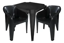 Comprar Jogo Com 1 Mesa E 2 Cadeiras Poltronas Plastico Buffet 182kg