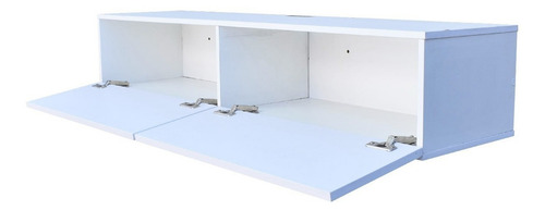 Centro De Entretenimiento Flotante Hogare 120 Cm Para Tv Color Blanco