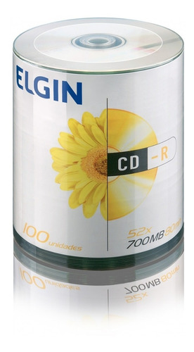 Cdr Elgin Tubo Com 100 Unidades 52x 700mb 80min Cd-r 82040