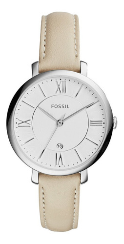 Reloj Fossil Correa Cuero Blanco Es3793