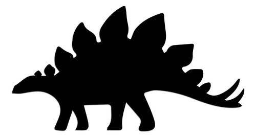 Cuadro Estegosaurio - Madera Calada - Negro Deco - 30x16cm