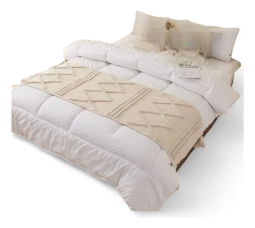 Piecera Pie De Cama Boho Bordada Cama King Y 2 Plazas