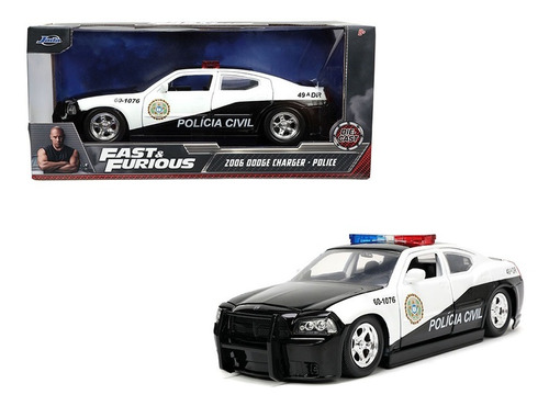 1/24 2006 Dodge Charger Policia Rapidos Y Furiosos Patrulla