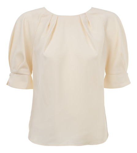 Blusa Vestir Escote Pinzas Manga Corta Ligera Fresca Casual