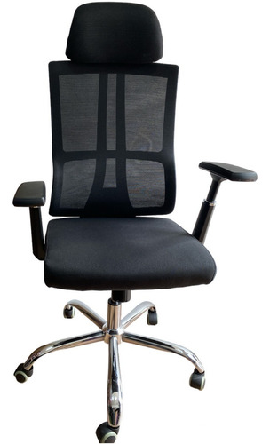 Imagen 2 de 6 de Silla De Oficina Ejecutiva Cooper Color Negro Ergonómica
