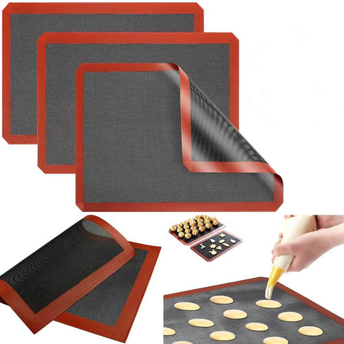 Hh 6pcs Tapetes De Silicón Microperforados Medianos 40x30 Cm