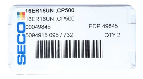 2 Insertos Para Roscado 16er16un Cp500 Seco