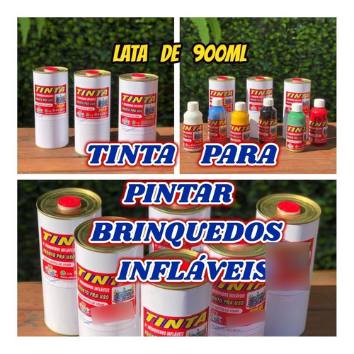 Tinta Para Lona Kp1000 Infláveis Pintar Escrever Lata 900ml 