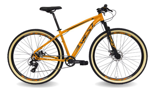 Bicicleta 29 Al Prowest Discovery New 1x7v Single Shimano Ty Cor Laranja Tamanho Do Quadro 19