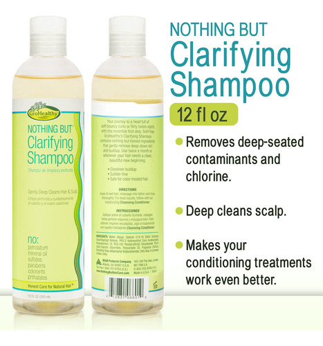 Nothing But Clarifying Shampoo 12 Fl Oz By Sof N Free Gro He