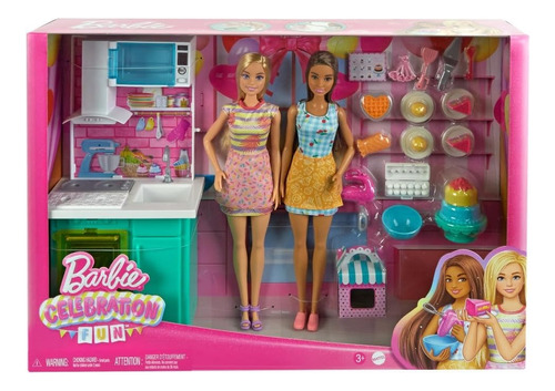 Barbie Horneando Pastel De Cumpleaños Celebration Fun Niñas