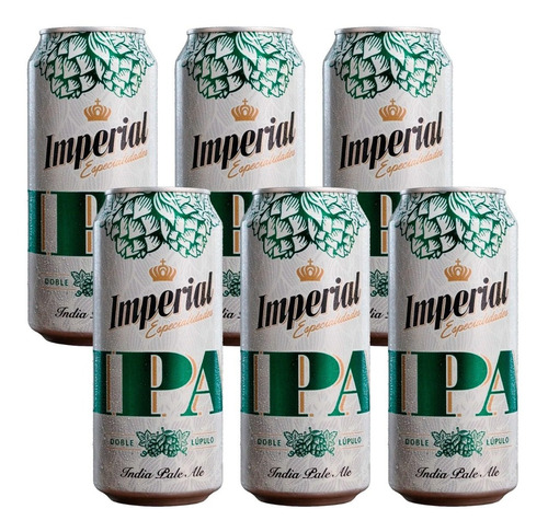 Cerveza Imperial Ipa India Pale Ale Lata 473ml X6. Unidades